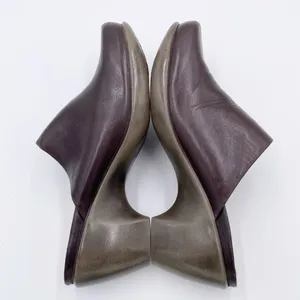 NAOT Eden Dream Leather Mule Clog Women's Size 38 US 7 Deep Brown Purple Boho thumbnail 10