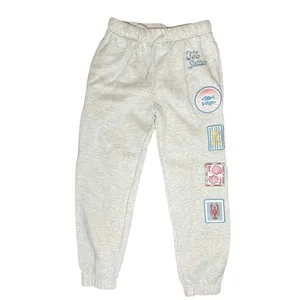 NEW Vintage Havana Patch Embroidered Ultra Fleece Joggers Womens M Gray Coastal thumbnail 3
