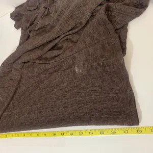 Good Days Project Women's XS Brown Lace Ruffle Tie Front‎ Top Sheer Long Sleeves thumbnail 4