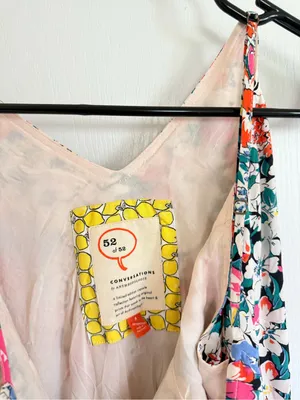 Anthropologie 52 Conversations Colloquial Bias Patchwork midi Dress thumbnail 6