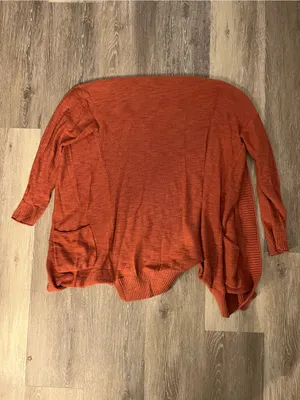 Sonoma Knit Cardigan Womens Small Terracotta Longline Open Front Sweater thumbnail 9