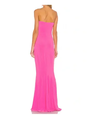 Norma Kamali x Revolve Strapless Fishtail Gown in Orchid Pink Size XS thumbnail 3