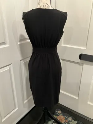 Zara Woman Black Pleated Sheath Dress‎ thumbnail 3