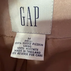 Vintage Y2K GAP Sueded Pigskin Button Jacket in‎ Light Brown Size XS thumbnail 3
