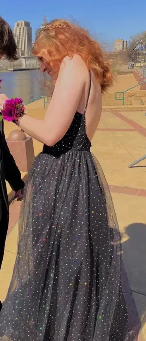 Windsor Black Sequin Prom Dress thumbnail 2