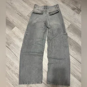 Zara Wide Leg Legged Pants‎ Denim Jeans Size Cargo Y2K Festival thumbnail 3