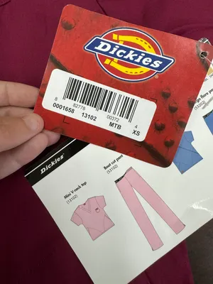 Dickies Mini V-Neck Scrub Top Wine Colored Size X-Small thumbnail 5