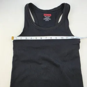 Spanx Women Black Ribbed Racerback Tank Top Small Medium Slim Fit Scoop Neck thumbnail 5