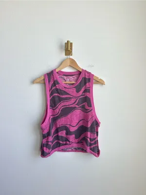 Free People FP Movement Printed Love Tank Magenta Wave Runner XS thumbnail 3