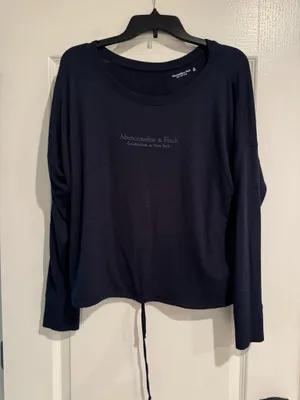 Abercrombie & fitch navy blue sweater thumbnail 1