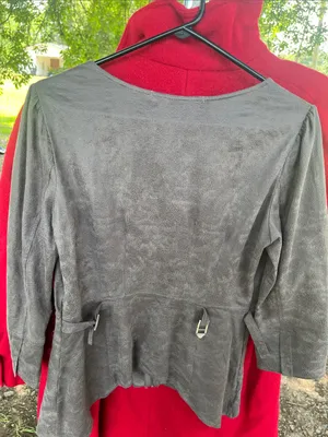Miilla Clothing Taupe Suede-Look Asymmetrical Zip Jacket thumbnail 7