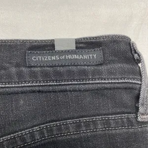 Citizens of Humanity Rocket Crop Women's Sz 25 Black Distressed Skinny Jeans EUC thumbnail 11