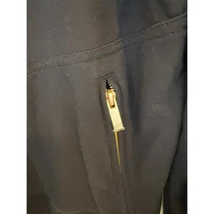 Jones New York Sport Zip Up Jacket Women Medium Black Gold Zipper Casual thumbnail 3