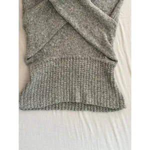 Abercrombie & Fitch Grey Cowl Neck Ribbed Knit Sweater Medium Raglan Sleeve thumbnail 4
