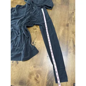 EUC Womens A:GLOW maternity 1/4 quarter zip hooded stretch pullover black size M thumbnail 5