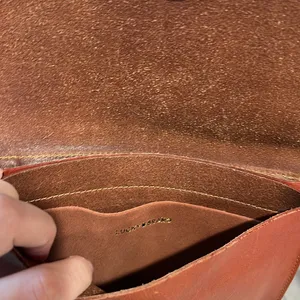 Lucky brand tan leather crossbody thumbnail 6