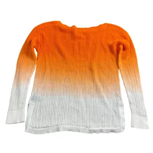 Lauren Ralph Lauren Linen Blend Sweater Womens Large‎ Ombre Open Knit Boat Neck thumbnail 6