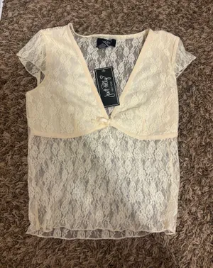 Lace top Yellow Size XS thumbnail 2