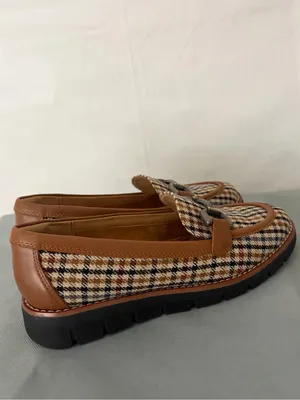 Easy Spirit Women’s size 7.5M Plaid Loafers Buckle Platform (B206) thumbnail 7