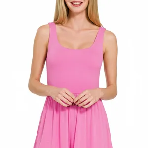 Zenana Double Layered Tank‎ Romper thumbnail 3
