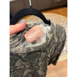 Show Me‎ Your Mumu Boyfriend size large Ziggy Python Sweatshirt MSRP $128 thumbnail 4