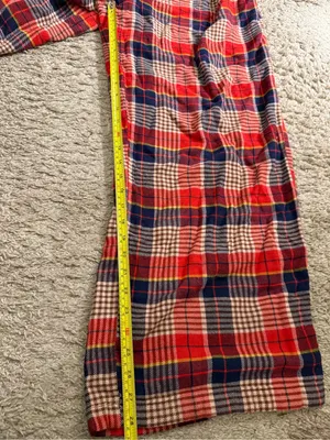 aerie Red Navy Plaid Flannel Skater Pajama Pants - size XL thumbnail 11