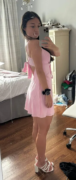 SheIn Pink  Tie Back Mini Dress thumbnail 3