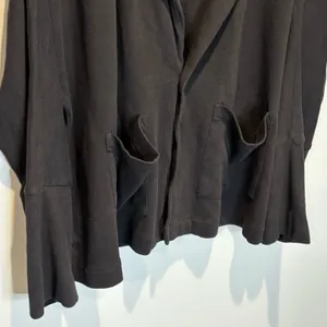 Pact Black Organic Cotton One Button Airplane Blazer - size Large thumbnail 4