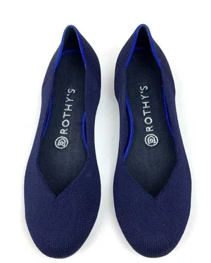 Rothy's Navy Knit V‑Cut Ballet Flats thumbnail 1