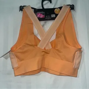 No Boundaries Juniors Seamless Double Layered Bralette Medium NWT Orange thumbnail 5