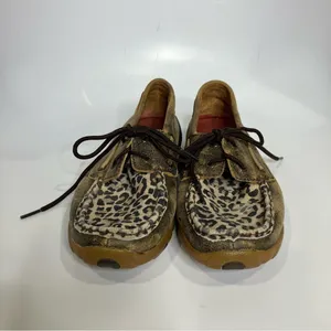 Twisted X cheetah print driving Mocs leather animal print women’s size 8.5‎ thumbnail 3