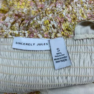 Sincerely Jules Floral Maxi Dress Size‎ Small Long Sleeve Tiered Smocked Back thumbnail 7