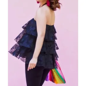 Sachin‎ & Babi Black Lace NASHIK TOP Size 14 thumbnail 6