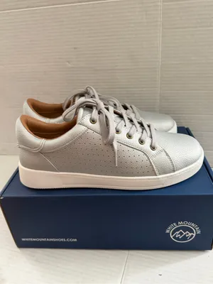 White Mountain Women's Uniform Lace-Up Sneakers Silver Size 9.5 Casual Shoes thumbnail 2