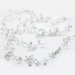 Head Tiara Wedding Flower Pearl thumbnail 4