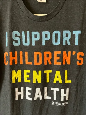 HOMAGE Charcoal 'I Support Children's Mental Health' Graphic Tee thumbnail 3