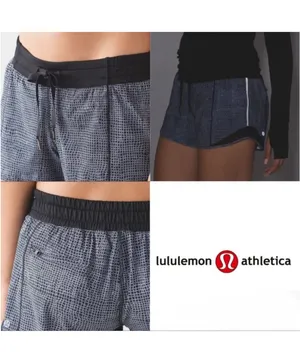 Lululemon hotty hot 4” running short fall net white black thumbnail 4