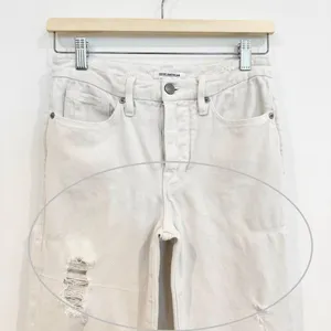 Good American Jeans Size 25‎ White High Rise Straight Leg Split Boy Summer Clean thumbnail 8
