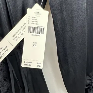 Anthropologie Lace Trimmed Wrap Dress Viscose Satin Long Sleeve Black XS NWT thumbnail 7