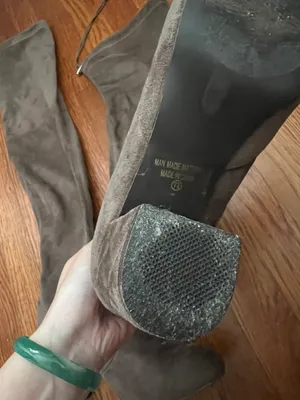 Amazon Over The Knee Taupe Suede Boots thumbnail 2