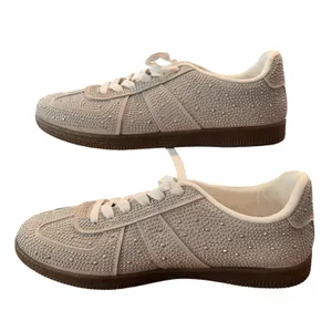 Azalea Wang Bryar Silver Rhinestone Studded Low Top Sneakers Womens‎ Size 11 thumbnail 5