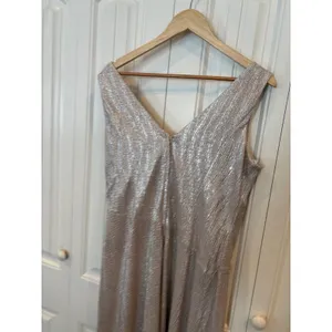 Oleg Cassini Gold Metallic Formal‎ Maxi Dress Size 14 thumbnail 6