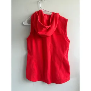 Nike Fit Therma Womens Red Fleece Full Zip Hooded Vest Size Medium vintage thumbnail 4