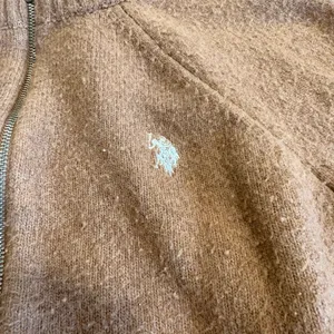 Vintage U.S. Polo Assn. Camel Brown Full Zip Sweater Jacket Women’s Large thumbnail 6
