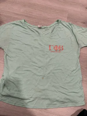 Grey-Blue and pink Gamma Phi Beta T shirt thumbnail 5