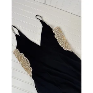 NWOT Lulus True Luxe Black Rhinestone Cutout Sleeveless Maxi Dress Wedding Sz M thumbnail 5