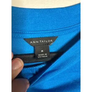 Ann Taylor royal blue long sleeve drapey top thumbnail 5