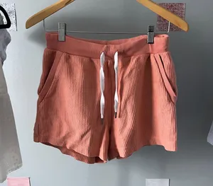 Aerie coral ribbed sweatshorts thumbnail 1