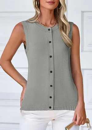 Oversized Grey sweater vest  thumbnail 1