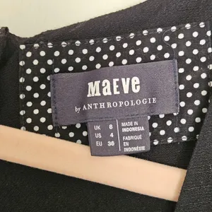 Maeve Anthropologie Black Square‎ Neck Button Front Wide Leg Jumpsuit Size 4 thumbnail 4